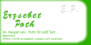 erzsebet poth business card